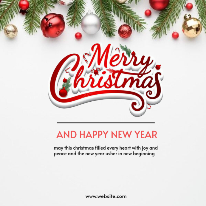 Plantilla de White Maximalist Merry Christmas Instagram Post | PosterMyWall