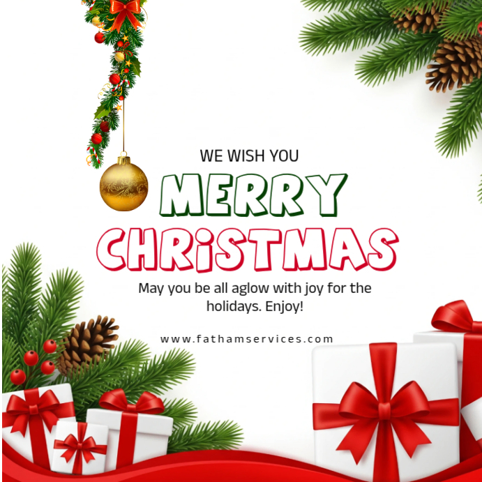 White Maximalist Merry Christmas Instagram Post Template | PosterMyWall