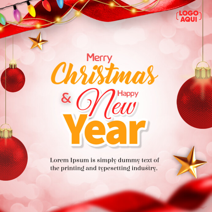 Copy of White Maximalist Merry Christmas Message Template Notice ...