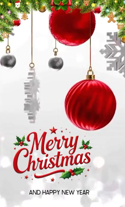 White Maximalist Merry Christmas Party Us Legal Template | PosterMyWall