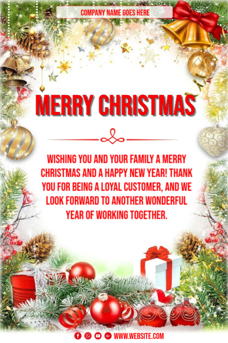 White Maximalist Merry Christmas Poster Template | PosterMyWall