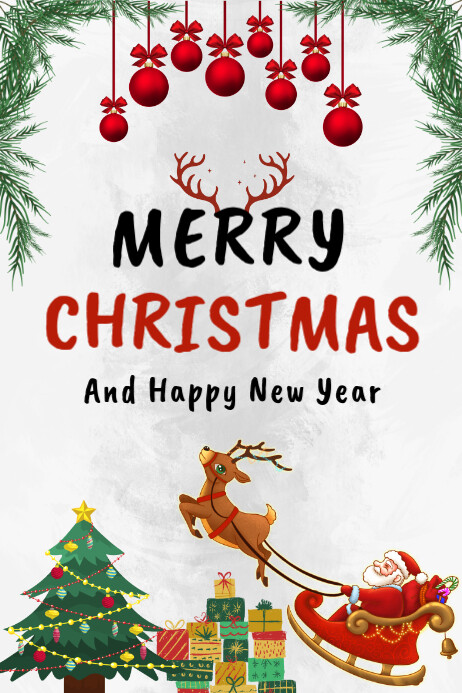 Copy of White Maximalist Merry Christmas Poster | PosterMyWall