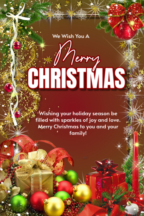 White Maximalist Merry Christmas Poster Template | PosterMyWall
