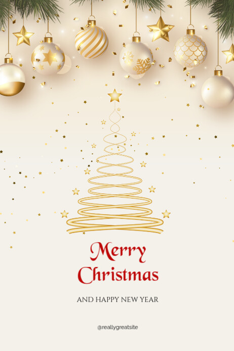 Copy of White Maximalist Merry Christmas Poster | PosterMyWall