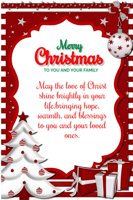 White Maximalist Merry Christmas Poster Poster Template | PosterMyWall