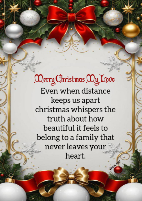 Plantilla de White Maximalist Merry Christmas Qoute Of Love A4 ...