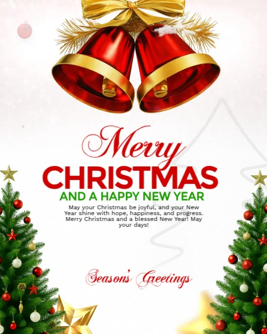 White Maximalist Merry Christmas Template Instagram Portrait | PosterMyWall