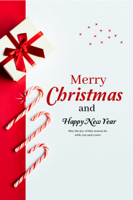 White Maximalist Merry Christmas Templates Poster | PosterMyWall