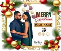White Maximalist Merry Christmas To You  Medium Rectangle Persegi Panjang Sedang template