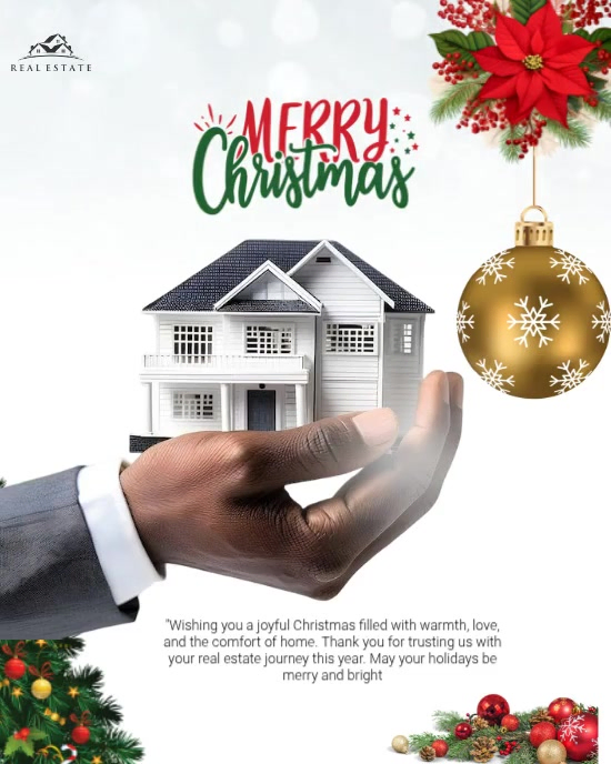 Copy of White Maximalist Merry Christmas Wishes Flyer Template ...