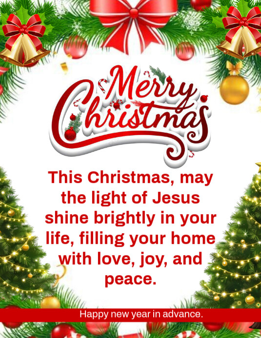 Copy of White Maximalist Merry Christmas Wishes Template Design Flyer ...