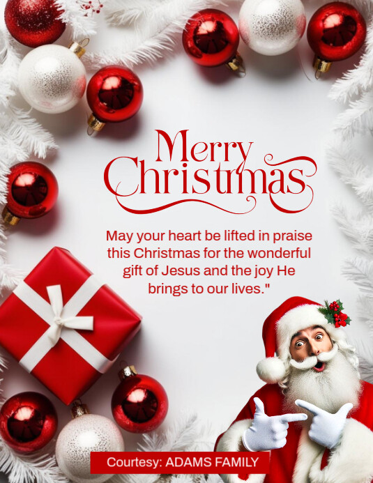 Copy of White Maximalist Merry Christmas Wishes Template Design Flyer ...
