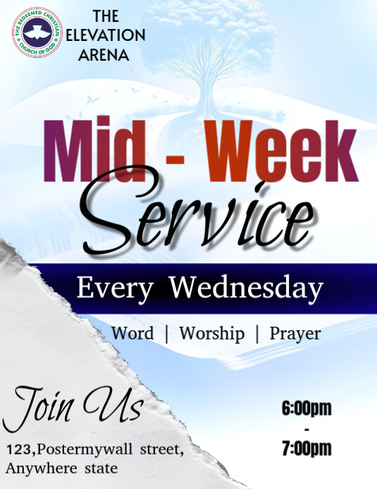 Copy of White Maximalist Mid Week Service Flyer Flyer (us Letter ...