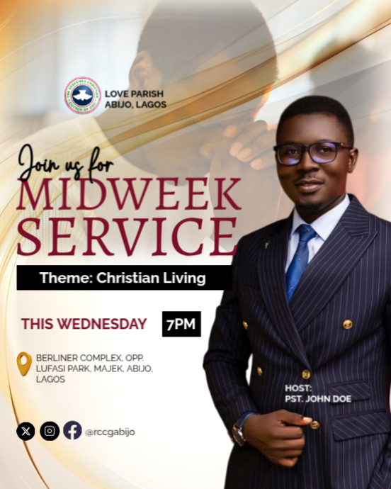 Copy of White Maximalist Midweek Service Instagram Portrait | PosterMyWall