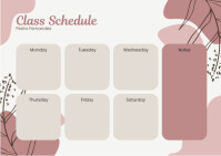 White Maximalist Minimalist Class Schedule Template – Weekly Planner For Students & Teachers Postcar Postal