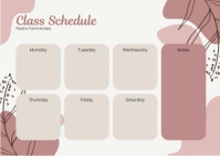 White Maximalist Minimalist Class Schedule Template – Weekly Planner For Students & Teachers Postcar Cartolina
