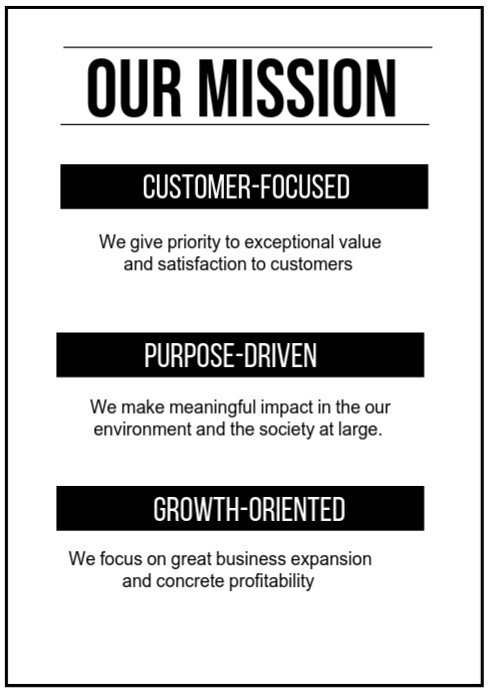 White Maximalist Mission Statement A4 template