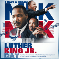 White Maximalist Mlk Day Instagram Post template