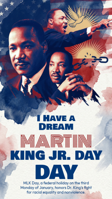 White Maximalist Mlk Day Instagram Story Template | PosterMyWall