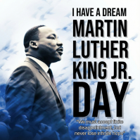 White Maximalist Mlk Square (1:1) template