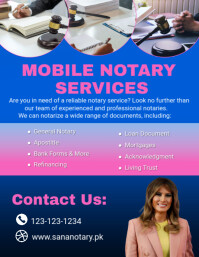 White Maximalist Mobile Notary Flyer (us Letter) Iflaya (Incwadi ye-US) template