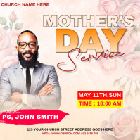 White Maximalist  Mother's Day Church Service Instagram Post template