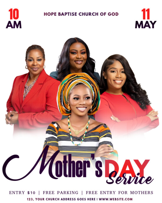 White Maximalist Mother's Day  Instagram Portrait template