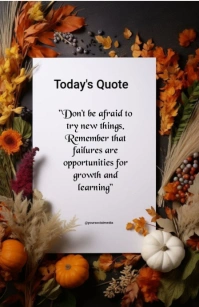 White Maximalist Motivational And Inspirational Quotes On Growth Designs Template Half Page Wide