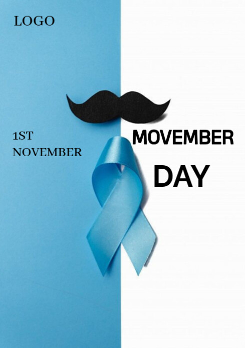 Copy of White Maximalist Movember Day Design A4 | PosterMyWall