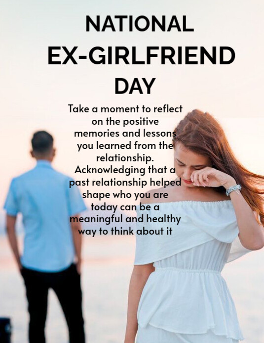 Plantilla de White Maximalist National Ex Girlfriend Day Flyer (us ...