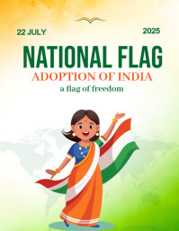 White Maximalist National Flag Day Flyer (us Letter) Volante (Carta US) template