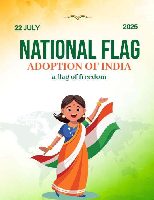 White Maximalist National Flag Day Flyer (us Letter) 传单(美国信函) template