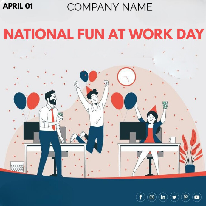 Copy of White Maximalist National Fun At Work Day Instagram Post ...