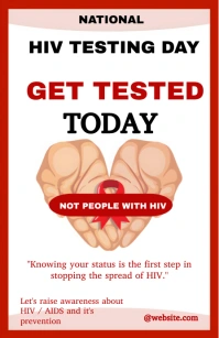 White Maximalist National Hiv Testing Day  Ta Tabloid template