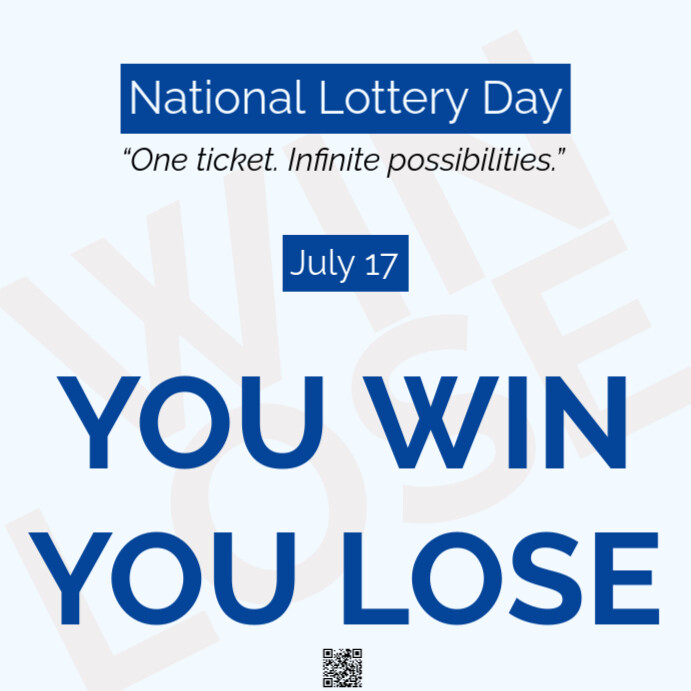 White Maximalist National Lottery Day Instagram Post template