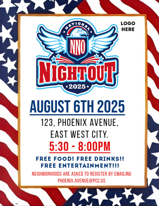 Copy of White Maximalist National Night Out Flyer (us Letter ...