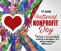 White Maximalist National Nonprofit Day Medium Rectangle Mellemstort rektangel template