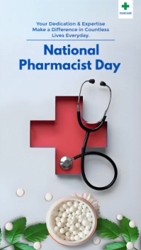 White Maximalist National Pharmacist Day  Instagram Story template