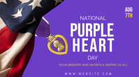 White Maximalist National Purple Day Design Twitter Post template