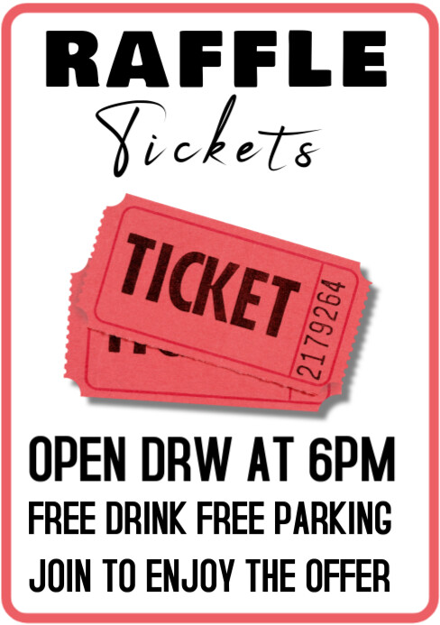 Copy of White Maximalist New Amazing Raffle Tickets Designs A5 ...