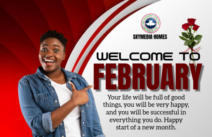 White Maximalist New Month  Tabloid template