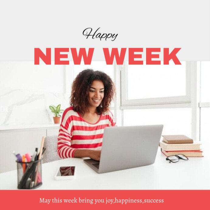 Copy of White Maximalist New Week Instagram Post | PosterMyWall