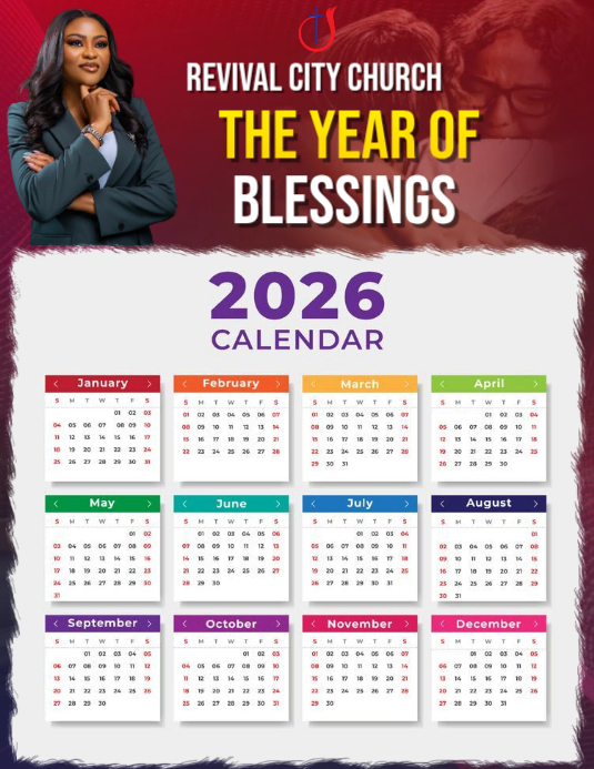 Copy of White Maximalist New Year Calendar Flyer (us Letter) | PosterMyWall