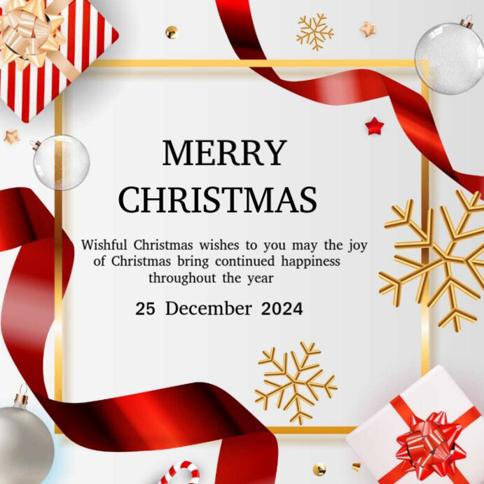 Copy of White Maximalist New Year Christmas Instagram Post | PosterMyWall