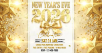 White Maximalist New Year Eve Facebook Shared Image template