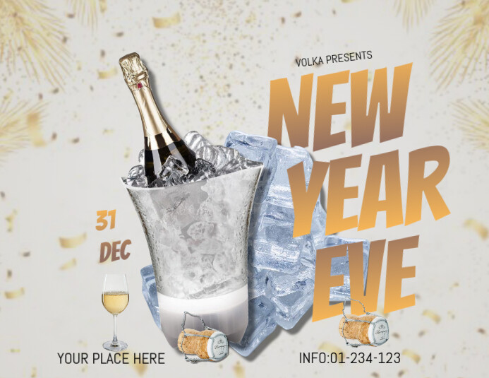 White Maximalist New Year Flyer (us Letter) Template | PosterMyWall