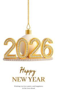 White Maximalist New Year Instagram Story template