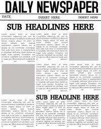 White Maximalist Newspaper  Poster/wallboard template