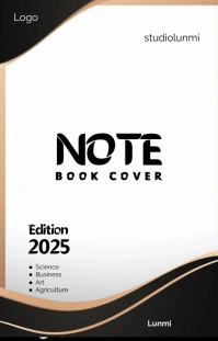 White Maximalist Note Book Wattpad Cover template