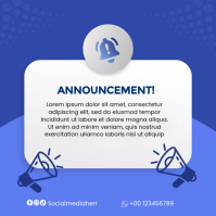 White Announcement Instagram Post Template
